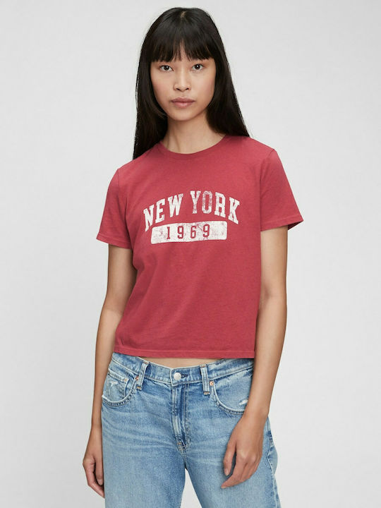 GAP Shrunken Damen T-shirt Rot