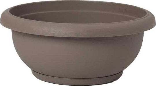 Miltoplast Terrae Γλάστρα Λεκάνη Πλαστική Μπεζ 50x50x20.2εκ.