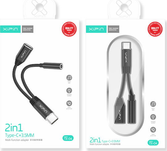 Xipin Xipin Converter USB-C male to 3.5mm / USB-C female 1pcs