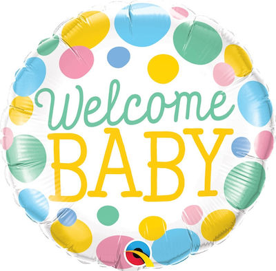 Balloon Foil Baby Shower Round Multicolour 46cm