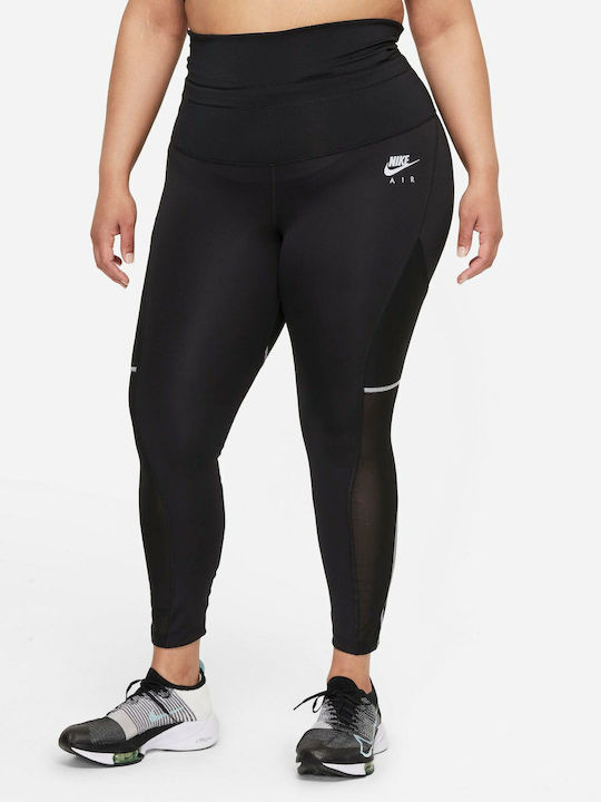 Nike Dri-Fit Air Running Γυναικείο Cropped Κολάν Ψηλόμεσο Μαύρο