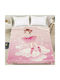 Beauty Home Κουβέρτα Fleece Art Ροζ 160x220εκ.