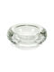 BigBuy Candle Holder Crystal Transparent 6.5x6.5x2.5cm 1pcs