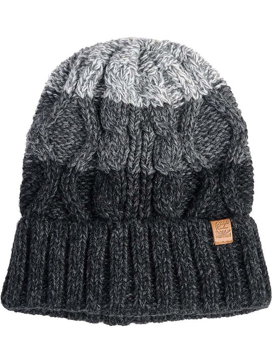 Funky Buddha Ανδρικός Beanie Σκούφος σε Γκρι χρώμα