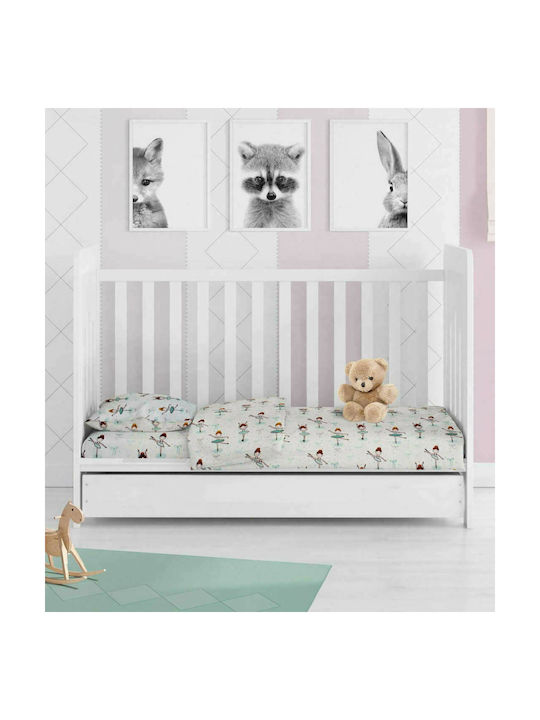 Dimcol Ballerina Baby Bettlaken Für Wiege Flane...