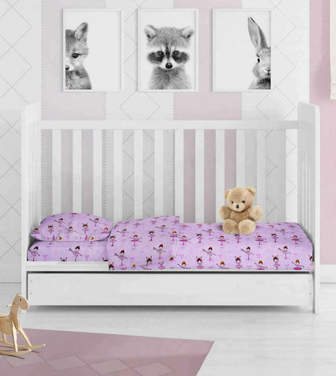 Dimcol Baby Bettlaken Flieder 80x110cm