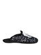 Adam's Shoes Men's Printed Slippers Black