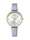 Curren Women's Watch with Light Blue Leather Strap