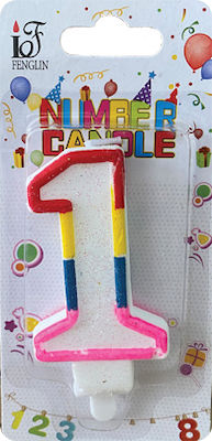 AGC Birthday Candle Number "1" Multicolored 10904023-1