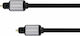 Kruger & Matz Optical Audio Cable TOS male - TOS male Μαύρο 3m (KM1224)