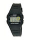 Casio Ψηφιακό Ανδρικό Ρολόι 32mm Μπαταρίας με Μαύρο Καουτσούκ Λουράκι