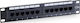 Equip Panou Patch Neecranat pentru Rack 1U 10" 12 Porturi cat5e Negru