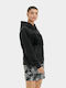 Rey Fuzzy Logo Women's Sweatshirt Hooded Black
