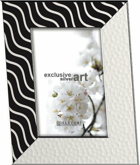 Slevori Wave Silver Black Photo Frame