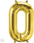 Μπαλόνι Foil Αριθμός 0 με Βαλβίδα Χρυσό 41εκ.