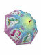 Chanos Kinder Regenschirm Gebogener Handgriff Little Unicorn Bunt