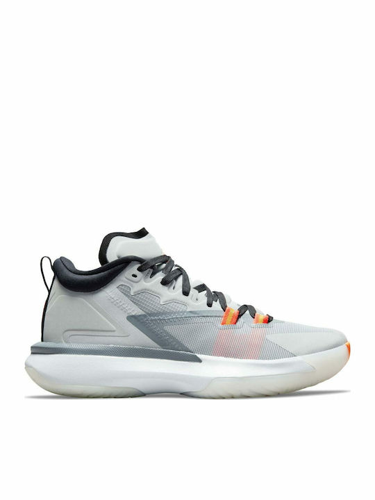 Jordan Zion 1 Μπασκετικά Παπούτσια Light Smoke Grey / Smoke Grey / Black / Total Orange