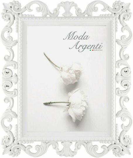 Moda Argenti White Silver Photo Frame 10x15