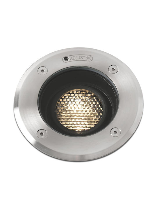 Faro Barcelona Geiser Spot Floor Lamp LED 7W with Warm White Light IP67 Silver