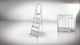 Pankoskal Economy Leiter Aluminium mit 7+1 Stufen 241cm