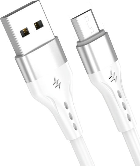 Leewello Редовна USB 2.0 до микро USB кабел Бял 1м (SJX-208) 1бр