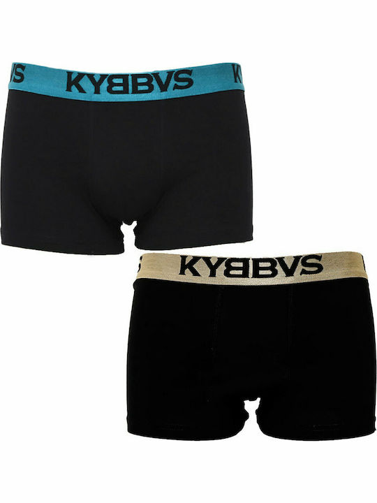 Kybbvs Herren Boxershorts Black Gold-Black Ligh...