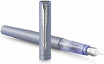 Parker Vector XL Schreibfeder Mittel Blau aus Messing mit Blau Tinte