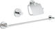 Grohe Grohe Essentials An Der Wand Montiert Badezimmerzubehör-Set Metall Silber 3 Stück