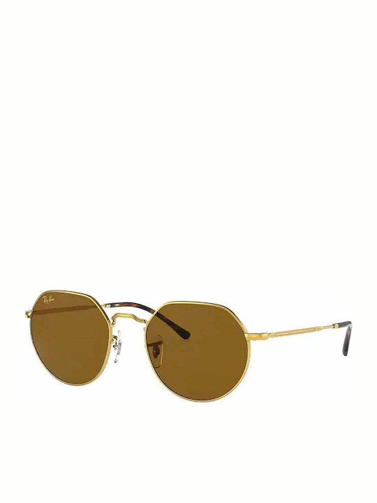 Ray Ban Jack Unisex Γυαλιά Ηλίου με Χρυσό Μεταλ...