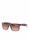 Ray Ban Justin Sunglasses with Purple Plastic Frame and Brown Gradient Lens RB4165 6595/14