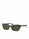 Ray Ban Lady Burbank Γυναικεία Γυαλιά Ηλίου με Μαύρο Κοκκάλινο Σκελετό και Πράσινο Φακό RB2299 901/31