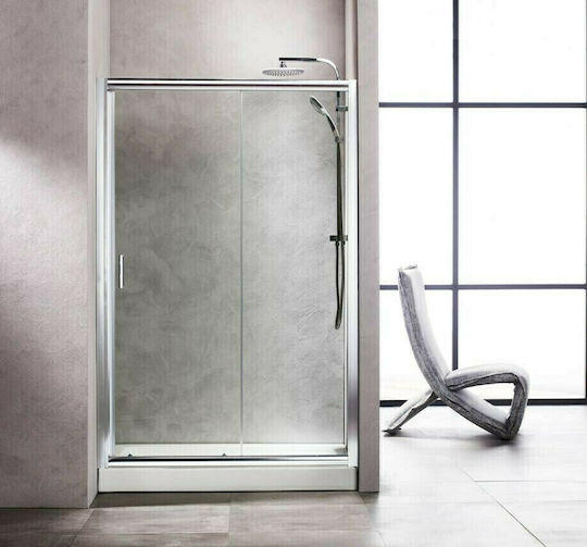 Tema Shower Screen for Shower with Sliding Door 110x180cm Clear Glass