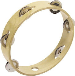 Dimavery Headless Tambourine 20cm Μπεζ Ξύλινο Ντέφι Χειρός με Μονή Σειρά Ζίλιες