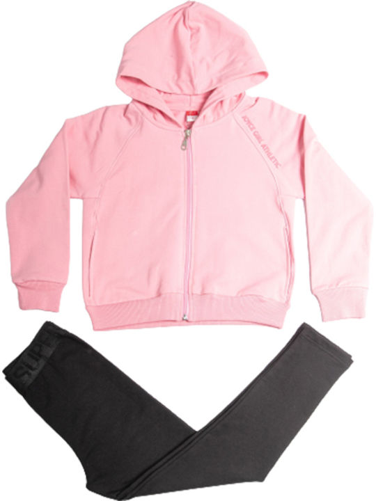 Joyce Kids Sweatpants Set Pink 2pcs / 2pcs