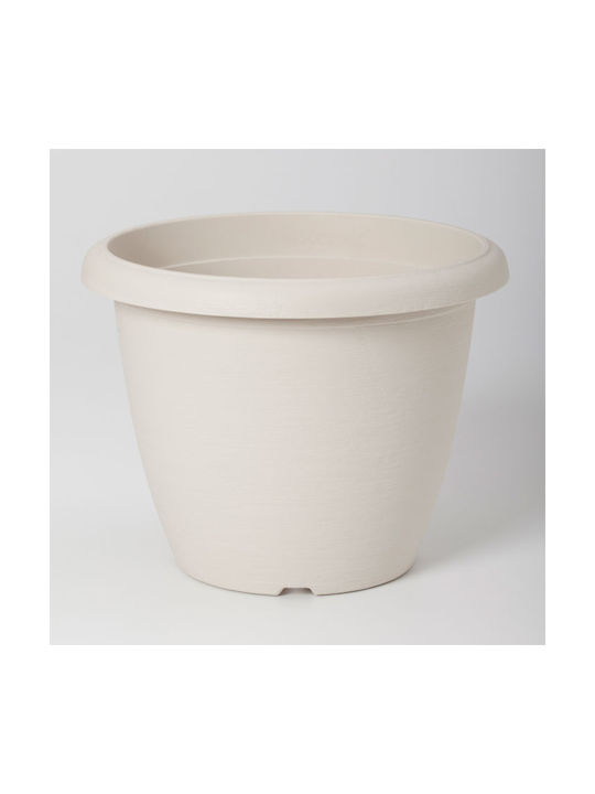 Plastecnic Terrae 50 Flower Pot 50x37cm in White Color 007.0325051