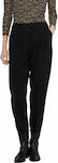 15206530 Women's High-waisted Fabric Trousers in Carrot Fit Black 15206530