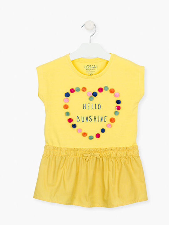 Losan Kids Dress Short Sleeve Yellow