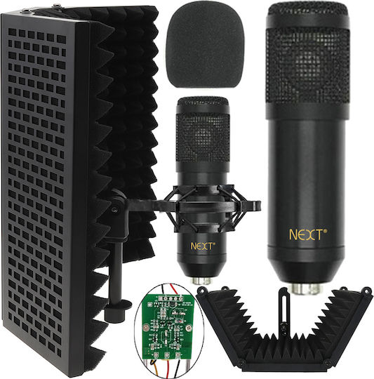 Next Kit Vocal Booth Pro Σετ Πυκνωτικό Μικρόφωνο XLR Shock Mounted για Φωνητικά