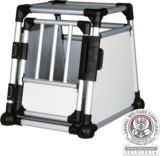 Trixie Transporter Кенел за превоз на кучета с колела Сив 64x57x48см