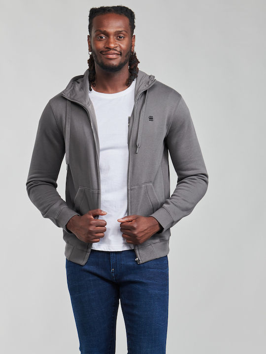 G Star Raw Men s Cardigan with Hood Pockets Gray D16122 C235
