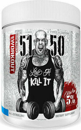 Rich Piana 5% Nutrition 5150 Stim Crazy Pre Workout 372gr Ice Blue