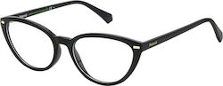 Polaroid Plastic Eyeglass Frame Cat Eye Black PLD D432 807