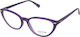 Polaroid Plastic Eyeglass Frame Cat Eye Purple ...