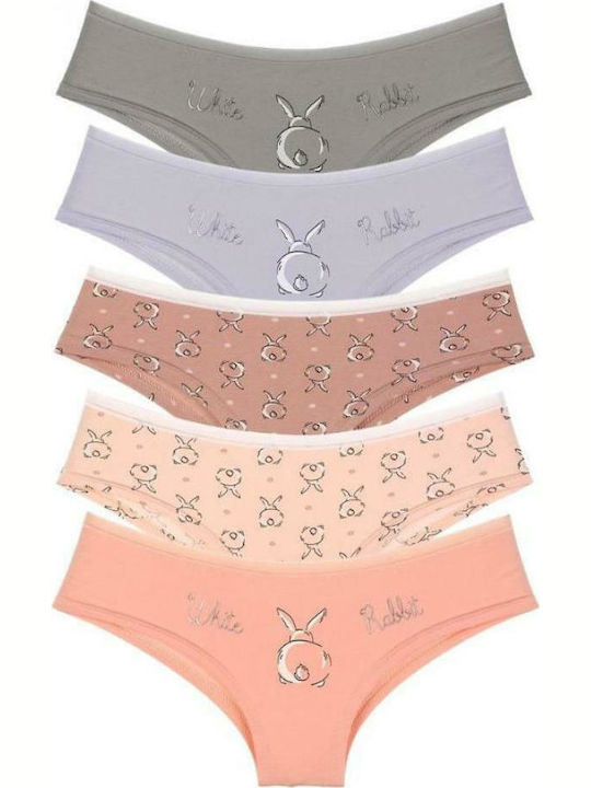 Donella Slip MultiPack Grey/Pink/Lilac/Khaki