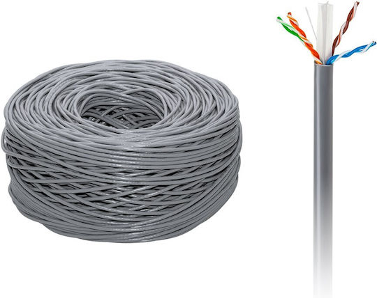 Cabletech U/UTP Cat.6e (High Speed) Καλώδιο Δικτύου Ethernet χωρίς ακροδέκτες 1m Γκρι