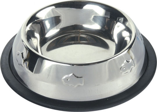 Trixie Edelstahl Schalen Futter & Wasser für Hund & Katze auf Basis von 2x 200ml 11cm in Silber Farbe