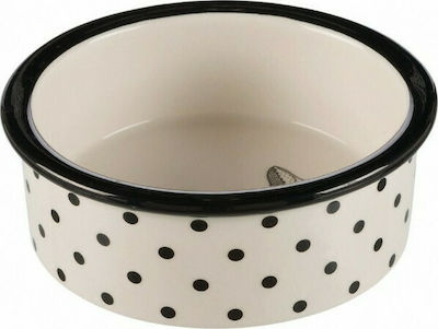 Trixie Zentangle Ceramic Cat Bowl White Food & Water 300ml 12cm 25120