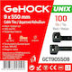 GeHock Δεματικά Καλωδίων Πλαστικά 550mmx9mm σε Μαύρο χρώμα (100τμχ) (190550)