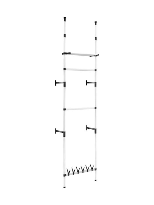 vidaXL Floor Garment Rack made of Metal White