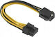 Akasa 6-Pin PCIe - 8-Pin PCIe Cable 0.15m Πολύχρωμο AK-CB051